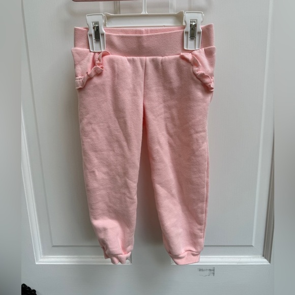NWOT 2T Carter’s Girls Pink Fringe Sweat Pants - Picture 1 of 4